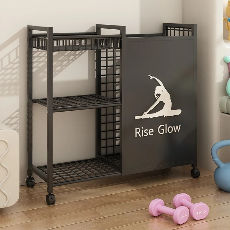 Home Gym Yoga Storage - Carrello fitness mobile con ruote -