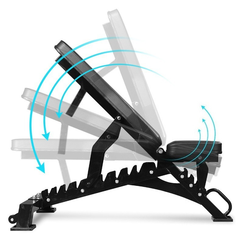 Home Gym Bench - Panca per manubri regolabile in metallo,