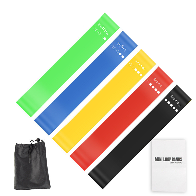 Home Gym Yoga Storage - Set di 5 Fasce di Resistenza