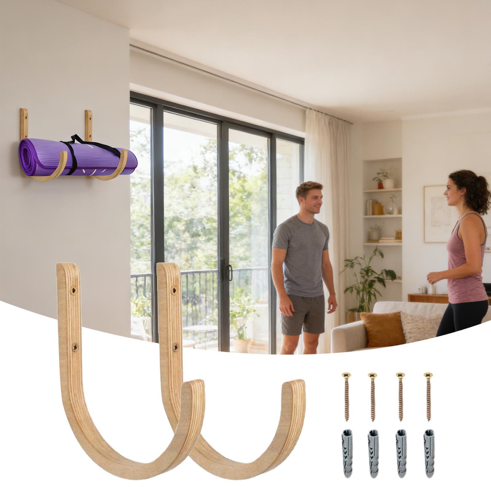 Supporto da parete in legno pe - Home Gym Yoga Storage recensione e prezzo